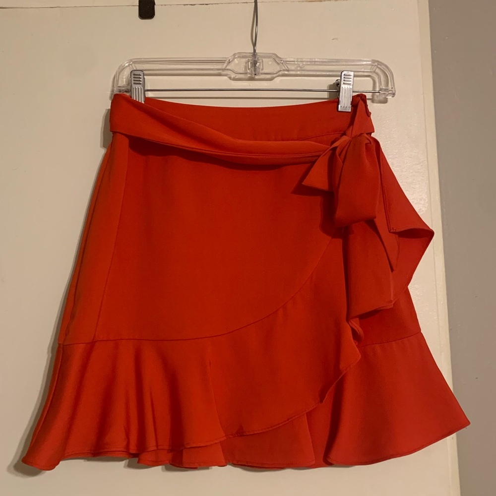 Red hot wrap skirt